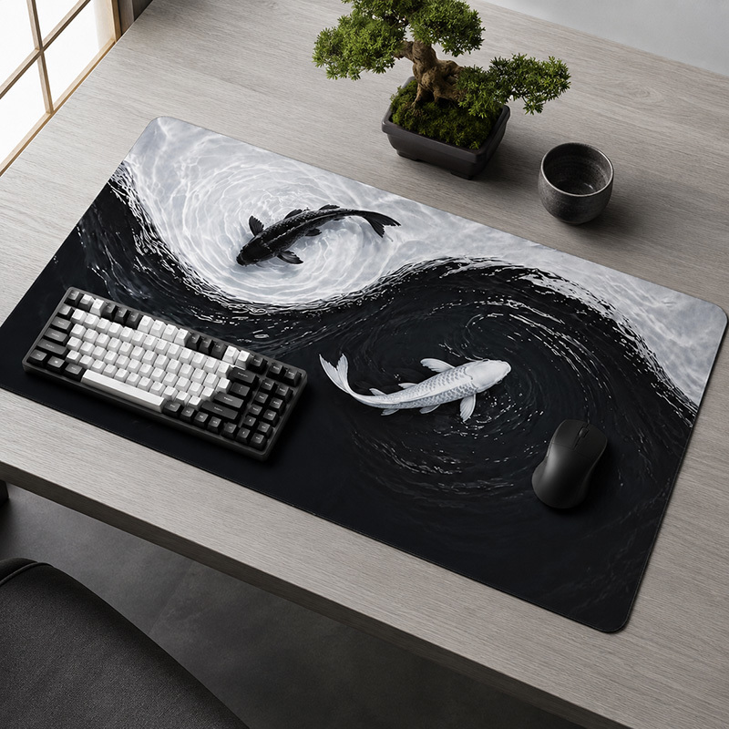 Gaming Accessories White - Tappetino per Mouse XL Nero e