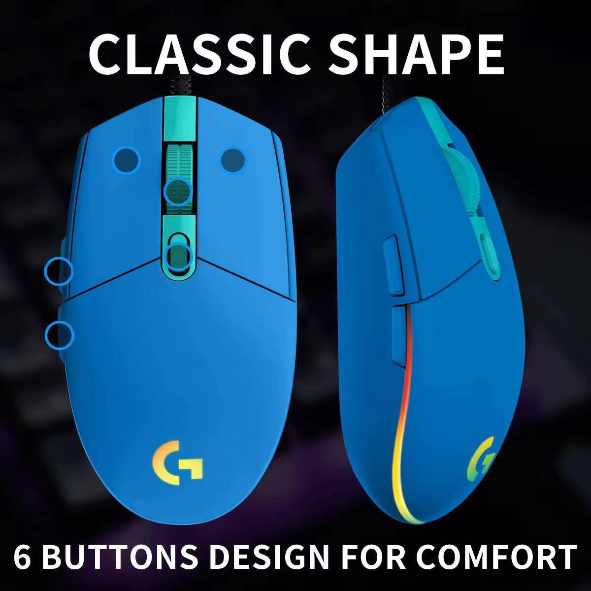 Mouse da Gaming Cablato RGB Lo - Logitech Mouse G203 recensione e prezzo