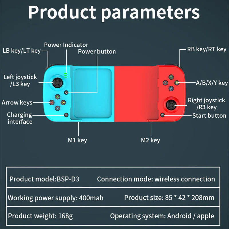 Wireless BT 5.0 Controller di  - Gaming Accessories For Android recensione e prezzo