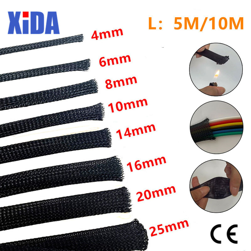 5/10M nero PET Wire guaina a t - Cable Sleeve Braided recensione e prezzo