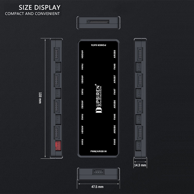 UPSIREN HU-8 Hub ventola chass - Fan Hub Rgb Controller recensione e prezzo